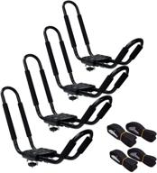 🚣 nisorpa kayak roof rack – 2 pairs kayak carrier | suv roof rack for kayak | soft kayak roof j rack | car kayak rack canoe carrier | j-bar kayak roof rack | j hooks for kayak/surf/ski roof carrier rack logo