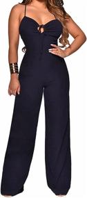 img 3 attached to Aro Lora Women's Sleeveless Backless Jumpsuit: Ideal Clothing for Jumpsuits, Rompers & Overalls