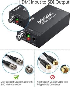 img 3 attached to 🔌 eSynic HDMI to SDI Converter: Full HD 1080P Adapter for Camera & Home Theater, Supporting SDI/HD-SDI/3G-SDI Signals – with DC 5V /1A Power Adapter