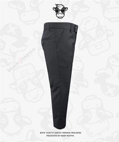 img 1 attached to 👖 Gently Tapered Black Bianco Trousers for Boys' Clothing with Improved SEO