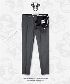 img 2 attached to 👖 Gently Tapered Black Bianco Trousers for Boys' Clothing with Improved SEO