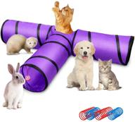 🐾 inpodak 3 way cat tunnel: interactive indoor tube toy with peek hole - perfect hideaway for kittens, ferrets, puppies, rabbits, and small pets logo