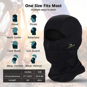 img 1 attached to 🏔 Lightweight UV-Protective Extremus ChillKap Ski Balaclava Hood Mask for Superior Face Protection