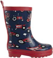 stylish hatley boys' printed rain boots: splash in style & stay dry! logo