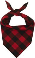 🐾 stylish willowear buffalo plaid puppy dog pet bandanas for everyday adventures! логотип