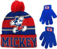 🧤 stay warm and stylish with disney mickey winter gloves: boys' weather accessories logo