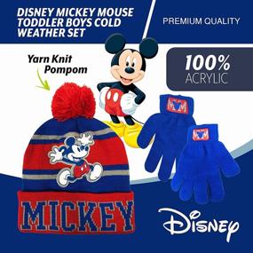 img 1 attached to 🧤 Stay Warm and Stylish with Disney Mickey Winter Gloves: Boys' Weather Accessories