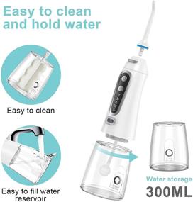 img 1 attached to 💦 BOYONE Water Flosser: Professional Cordless Dental Oral Irrigator for Braces & Bridges - 300ML Portable IPX8 Waterproof - 5 Modes & 6 Nozzles