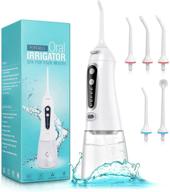 💦 boyone water flosser: professional cordless dental oral irrigator for braces & bridges - 300ml portable ipx8 waterproof - 5 modes & 6 nozzles logo