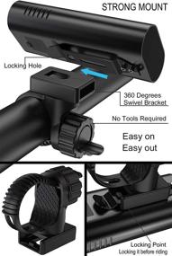 img 1 attached to 🚴 LIYOTD Super Bright Bike Lights Front and Back - USB C Rechargeable 1200 Lumens Bicycle Light Set with 6400mAh Battery - Ideal for Night Riding, Road Cycling, and Mountain Biking - LED Cycling Accessories