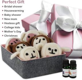 img 2 attached to 🐑 EconoHome Wool Dryer Balls Gift Set: 100% Organic NZ Wool, XL Size, Hypoallergenic Fabric Softener with 2 Essential Oils - Anti Static Laundry Balls - All Natural, 3-Color Sheep Design