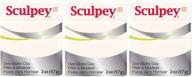 🎨 sculpey translucent art clay iii, 2-ounce - pack of 3 logo