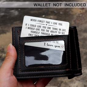 img 1 attached to Express Your Love with an Engraved Wallet Love Note: Perfect Anniversary Gift