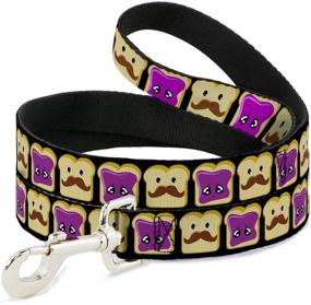 img 2 attached to Buckle Down Pet Leash Peanut Mustache