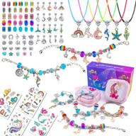 🧚 magical charm bracelet making kit & jewelry making set for girls & teens - includes unicorn & mermaid charms, beads, snake chain, bracelets, necklace – perfect crafts gift in a beautiful gift box logo