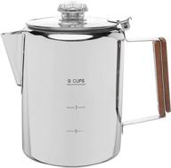 bozeman camping coffee pot by coletti - camping coffee percolator for campfire or stove top coffee making (9 cups) логотип