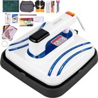 🔥 vevor portable heat press 10x10 inch easy press with complete tool carrying case - mini automatic heat press machine for t shirts, bags, and small htv vinyl projects (blue) logo