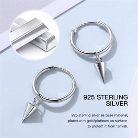 img 1 attached to 925 Sterling Silver Hypoallergenic Huggie Hoop Earrings for Women Girls - 15mm/20mm/30mm/50mm/70mm Sizes, 18K Gold/Platinum Plated - Big/Medium/Small (Comes with Gift Box)