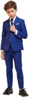 👔 stylish slim fit suit set for toddler boys - perfect for formal occasions logo