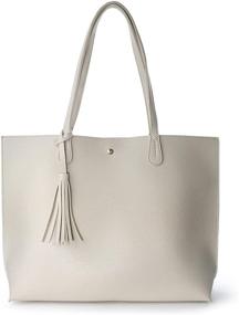 img 3 attached to 👜 Women's Minimalist Pebbled Leather Shoulder Handbag: Ideal Handbags, Wallets, and Totes