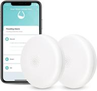 🚰 hbn smart wifi water sensor: 2 pack leak alarm for bathroom, kitchen, basement etc. with 75 db aloud and app alert (battery included) logo