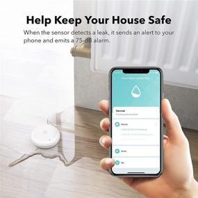 img 1 attached to 🚰 HBN Умный WiFi водный датчик: набор из 2-х утечек для ванной, кухни, подвала и т. д., с 75 дБ звуковой сигнализацией и уведомлениями в приложении (батарейка включена)