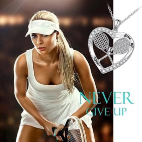 img 3 attached to 🎾 Tennis Racket Pendant Necklace: S925 Sterling Silver Jewelry Gift for Tennis Sports Enthusiasts, Adjustable Length 18-20 inches