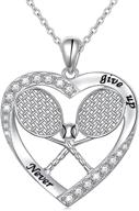 🎾 tennis racket pendant necklace: s925 sterling silver jewelry gift for tennis sports enthusiasts, adjustable length 18-20 inches logo