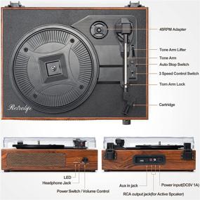 img 2 attached to Portable Turntable Belt Driven Headphone Enjoyment