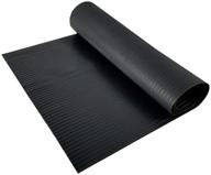 🏞️ black plastic floor runner/protector - resilia - embossed wide rib pattern, 27" w x 6ft l logo