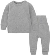 👚 solid pajama set for little boys and girls - cotton underwear, long sleeve sleepwear pjs by kids tales logo