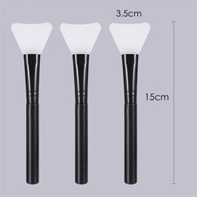 img 3 attached to 🧖 Soft Silicone Face Mask Brushes: 3-Pack Flexible Facial Mud Mask Applicator Set, Hairless Moisturizers Tools for Clay, Charcoal & More