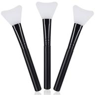 🧖 soft silicone face mask brushes: 3-pack flexible facial mud mask applicator set, hairless moisturizers tools for clay, charcoal & more logo