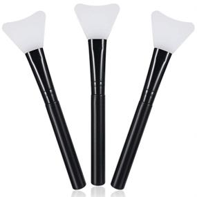 img 4 attached to 🧖 Soft Silicone Face Mask Brushes: 3-Pack Flexible Facial Mud Mask Applicator Set, Hairless Moisturizers Tools for Clay, Charcoal & More