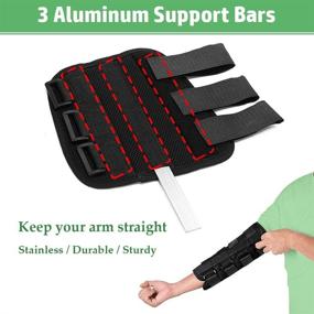 img 2 attached to Small Elbow Splint Cubital Tunnel Brace for Pediatric Support - Ulnar Nerve Arm Immobilizer Night Brace for Tendonitis, Radial Nerve Splint, and Comfortable Sleeping Elbow Stabilizer with Arm Restraints