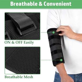 img 3 attached to Small Elbow Splint Cubital Tunnel Brace for Pediatric Support - Ulnar Nerve Arm Immobilizer Night Brace for Tendonitis, Radial Nerve Splint, and Comfortable Sleeping Elbow Stabilizer with Arm Restraints