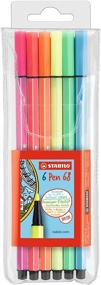 img 4 attached to Vibrant Neon STABILO Pen 68 Wallet Set - Set of 6