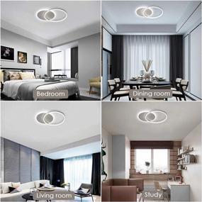 img 2 attached to 🔆 Ganeed LED Ceiling Light: Modern Flush Mount Chandelier - 37W Round Light Fixture for Cool White Ceiling Lighting in Living Room, Hallway, Bedroom & Foyer