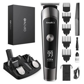 img 4 attached to 🧔 OPOVE Electric Beard Trimmer for Men, All-in-1 Multi-grooming Hair Trimmer Kit, Manscape, Body, Nose Trimmer, Cordless Clippers with Waterproof and Extended 115min Battery Life, Xmulti 3