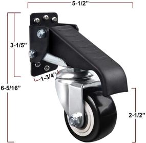 img 3 attached to 🔧 SPACECARE 600 Side Retractable Casters for Workbenches and Equipment