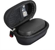 protective hermitshell travel case for skullcandy sesh true wireless earbuds (black) logo