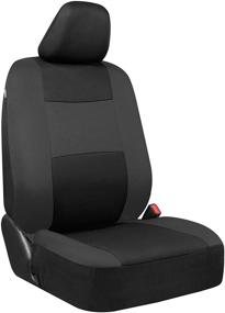 img 3 attached to 🚗 Enhance Your Car's Interior with BDK PolyPro Car Seat Covers - Full Set in Black on Charcoal, Front and Rear Split Bench Seat Protectors - Universal Fit for Auto Truck Van SUV - Compatible with Ford Chevy Toyota Honda Accessories