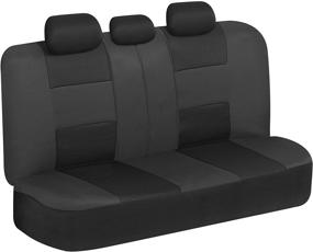 img 2 attached to 🚗 Enhance Your Car's Interior with BDK PolyPro Car Seat Covers - Full Set in Black on Charcoal, Front and Rear Split Bench Seat Protectors - Universal Fit for Auto Truck Van SUV - Compatible with Ford Chevy Toyota Honda Accessories