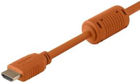 img 3 attached to 🔶 High-Speed HDMI Cable with Ferrite Cores - 6ft Length, 28AWG Gauge - Vibrant Orange