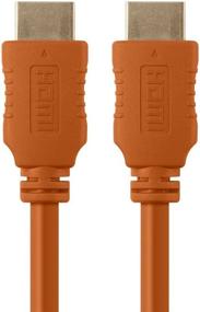 img 4 attached to 🔶 High-Speed HDMI Cable with Ferrite Cores - 6ft Length, 28AWG Gauge - Vibrant Orange