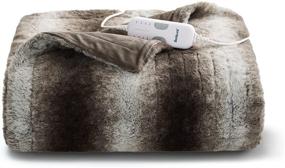 img 4 attached to Bedsure Electric Heated Throw Blanket - 50”×60“ Faux