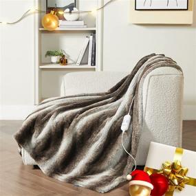 img 2 attached to Bedsure Electric Heated Throw Blanket - 50”×60“ Faux