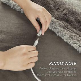 img 3 attached to Bedsure Electric Heated Throw Blanket - 50”×60“ Faux