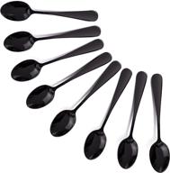 ☕ wnatn demitasse espresso spoons, 4.9 inches stainless steel, set of 8 - perfect mini coffee spoons for desserts (black) logo