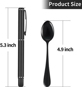 img 3 attached to ☕ WNATN Demitasse Espresso Spoons, 4.9 Inches Stainless Steel, Set of 8 - Perfect Mini Coffee Spoons for Desserts (Black)